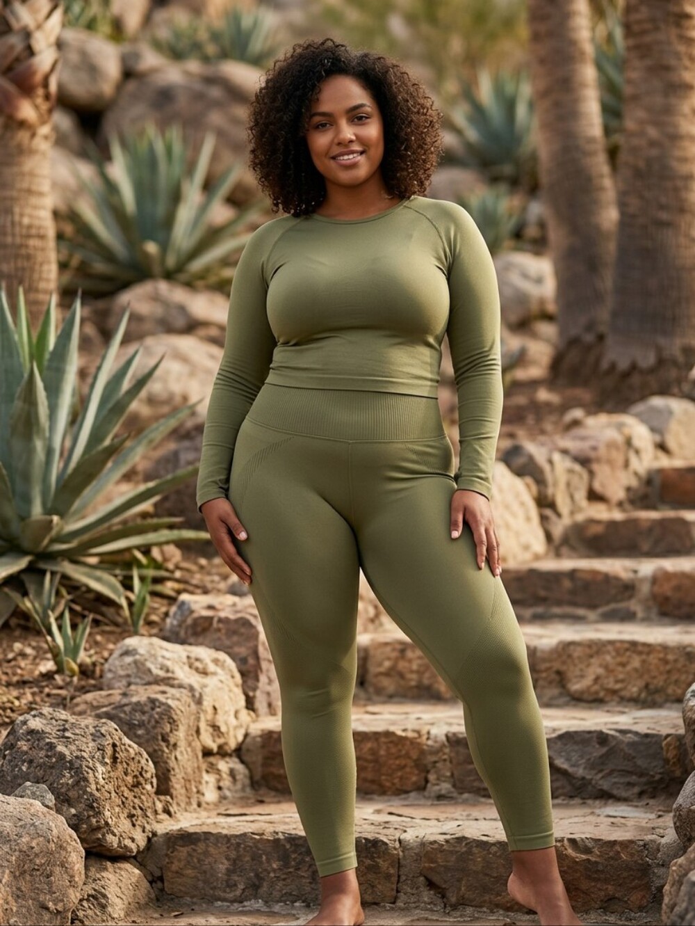 JoyLab Olive Ribbed Leggings